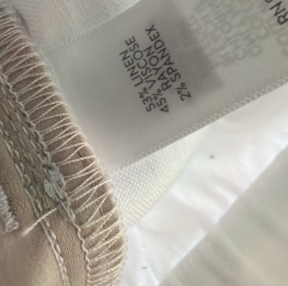 J Jill Linen Stretch White 4X Pants Plus Size Women *Read New NWT