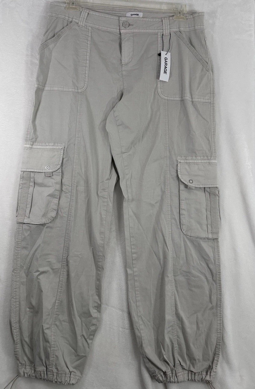 Garage Chicago Cargo Pants Size 15 Gray Low Rise Juniors Womens NWT Skater NEW