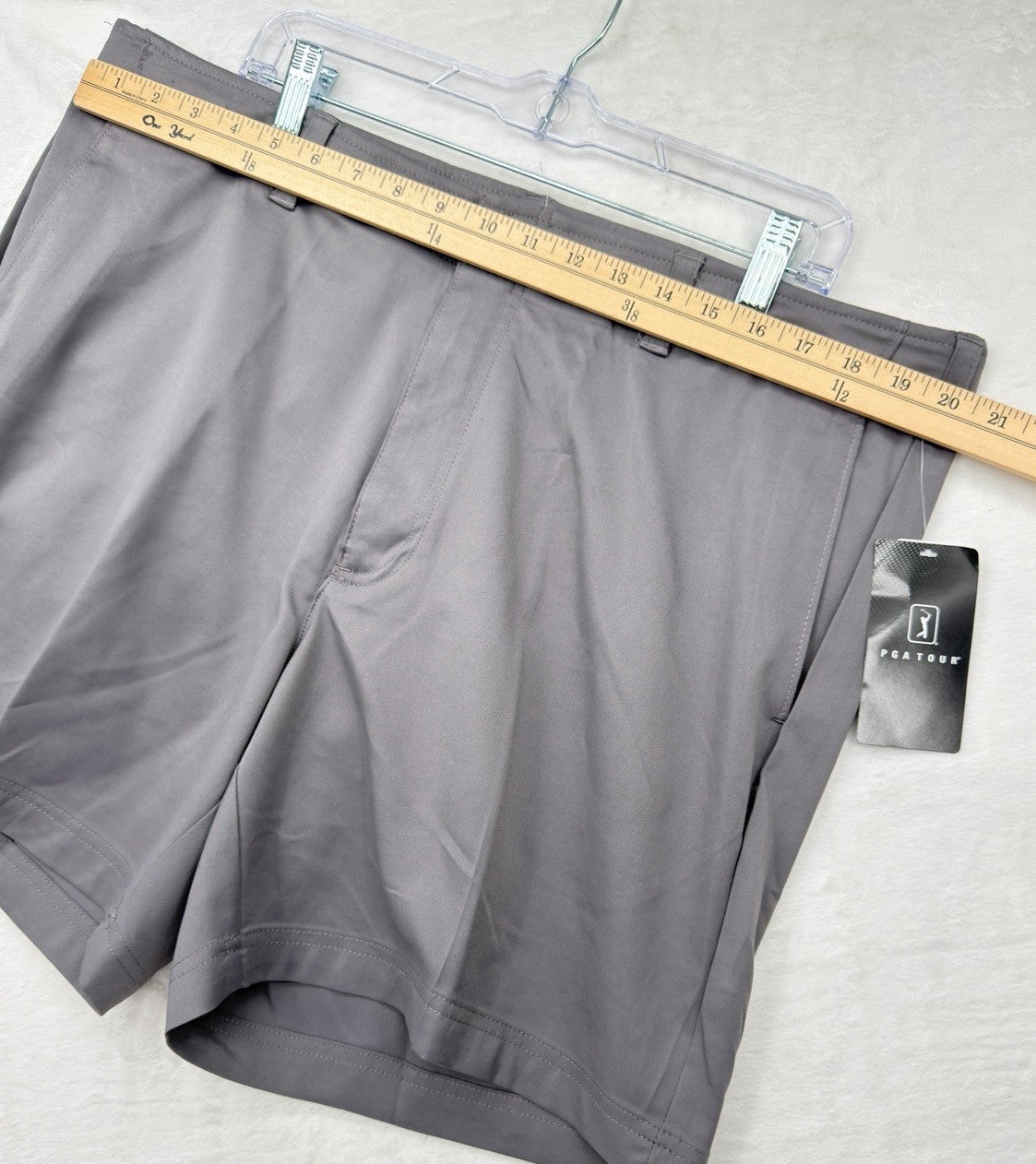PGA Tour Golf Shorts 40 Gray Mens 6” Flat Front New NWT