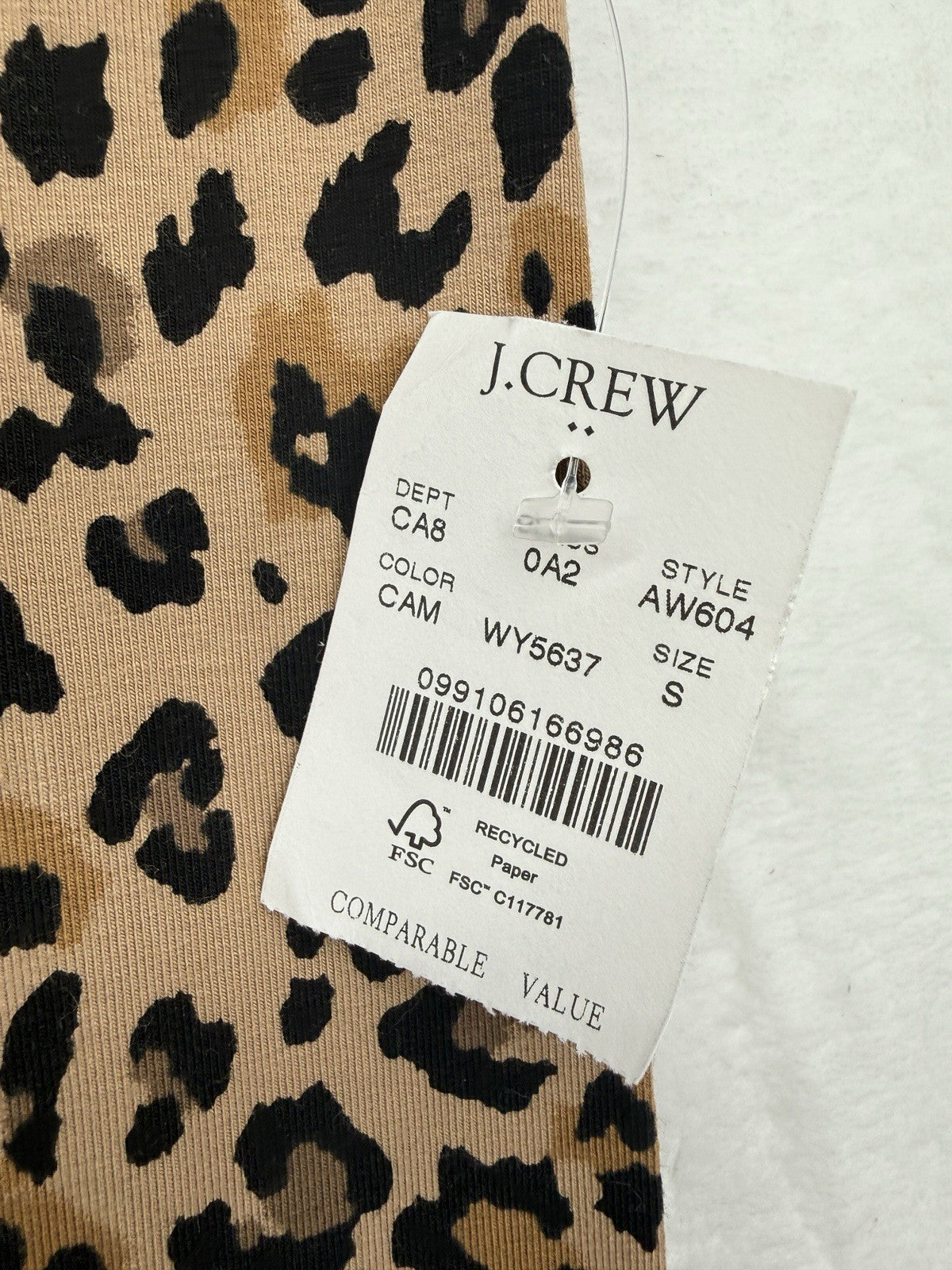 J Crew Small Full Length Everyday Leggings in Leopard Print Knit Womens New NWT