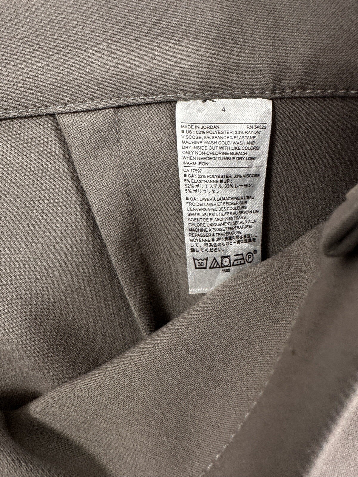 Banana Republic Devon Pants Size 4 Gray Beige Ankle Womens