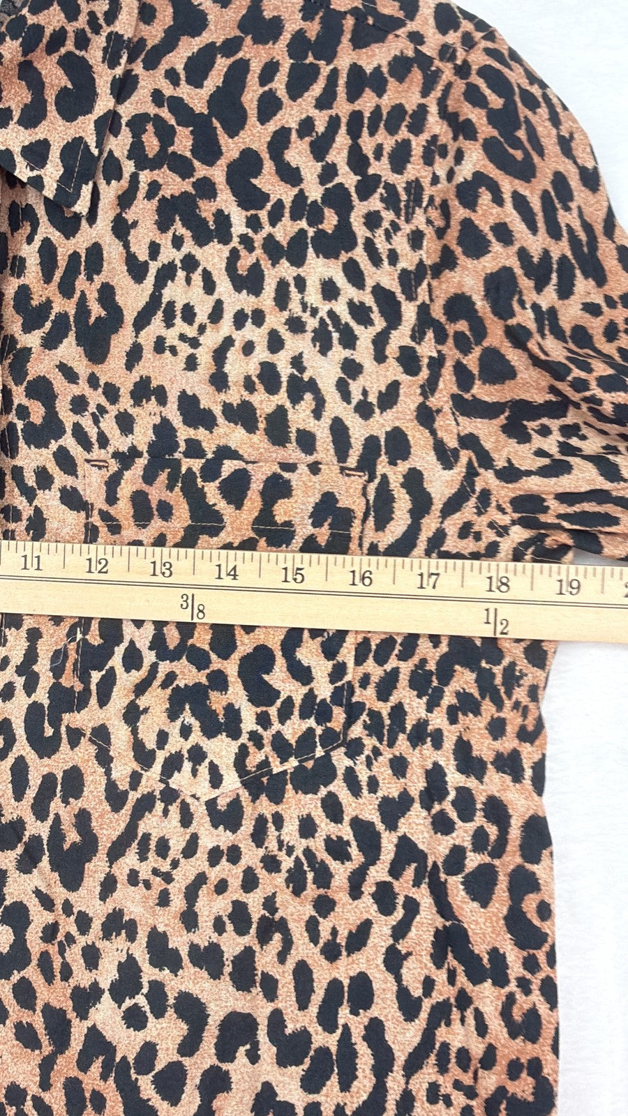 Gap Easy Shirt XS Womens Tops Leopard Print Linen Long Sleeve Button Up New NWT