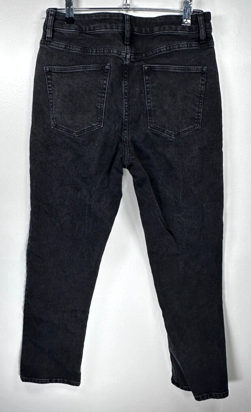 Miss Selfridge Denim Jeans Black US 6 Petite High Rise Womens London 27.5 Inseam