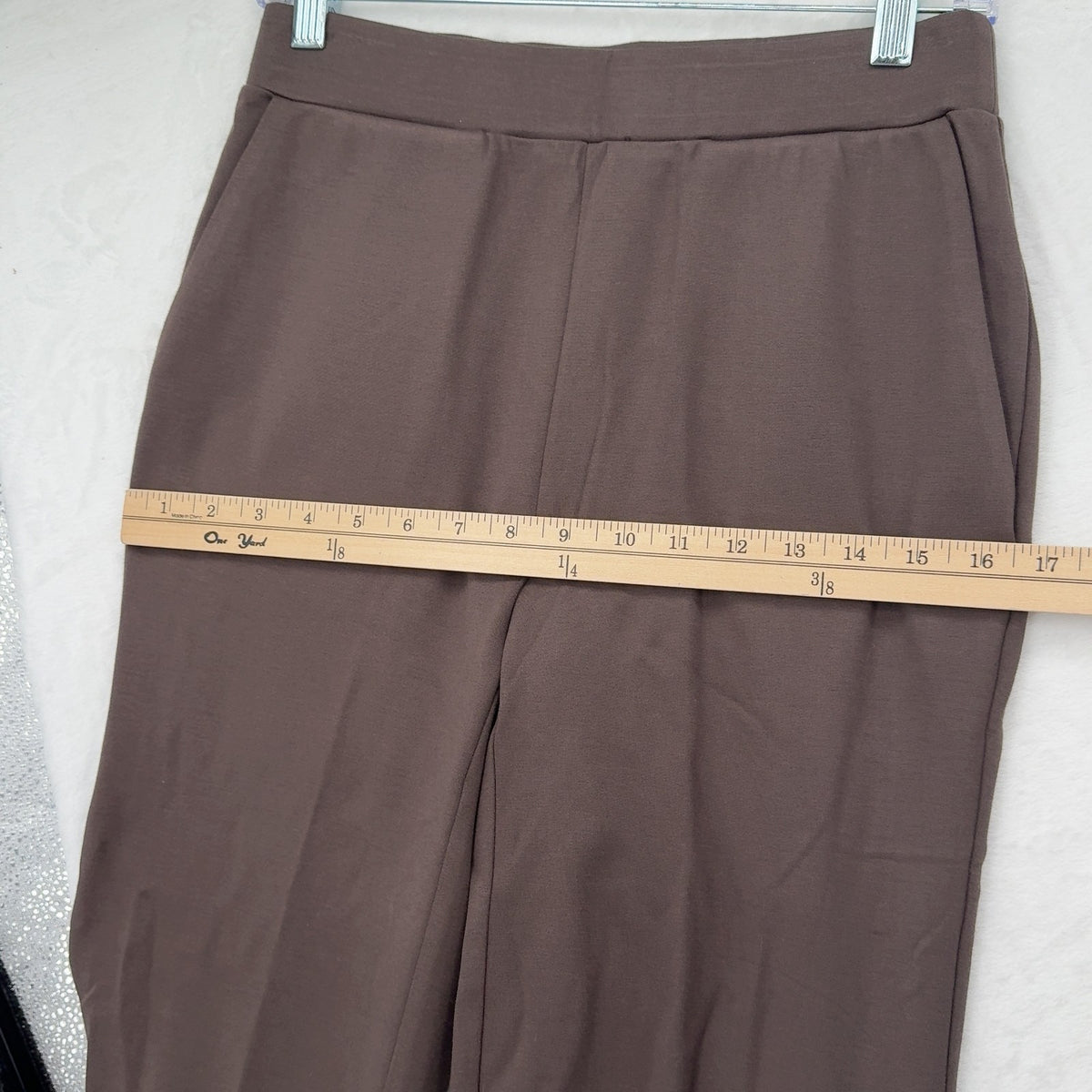 Marla Wynne Layers Pull On Pants Small Womens Brown Knit