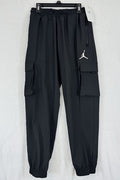 Air Jordan Girls Pants Large Black Cargo Joggers Pull On Elastic Waist NWT