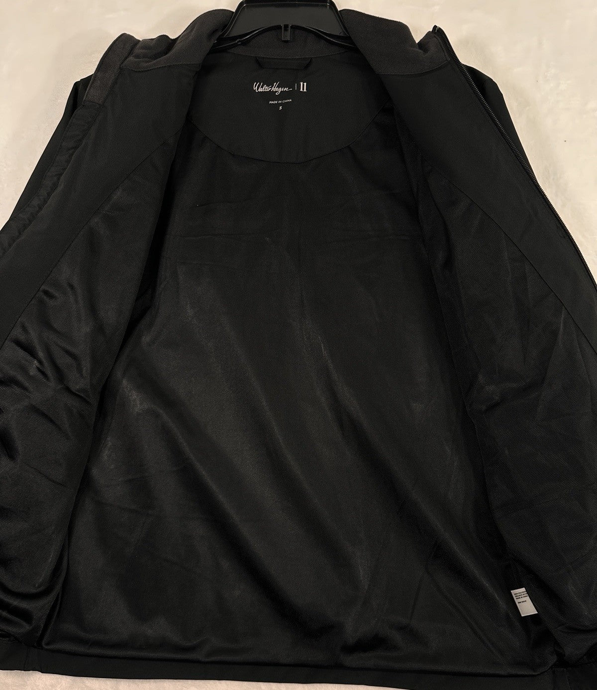 Walter Hagen Golf Jacket Men’s Small Black P11 Rain Waterproof Windbreaker NEW