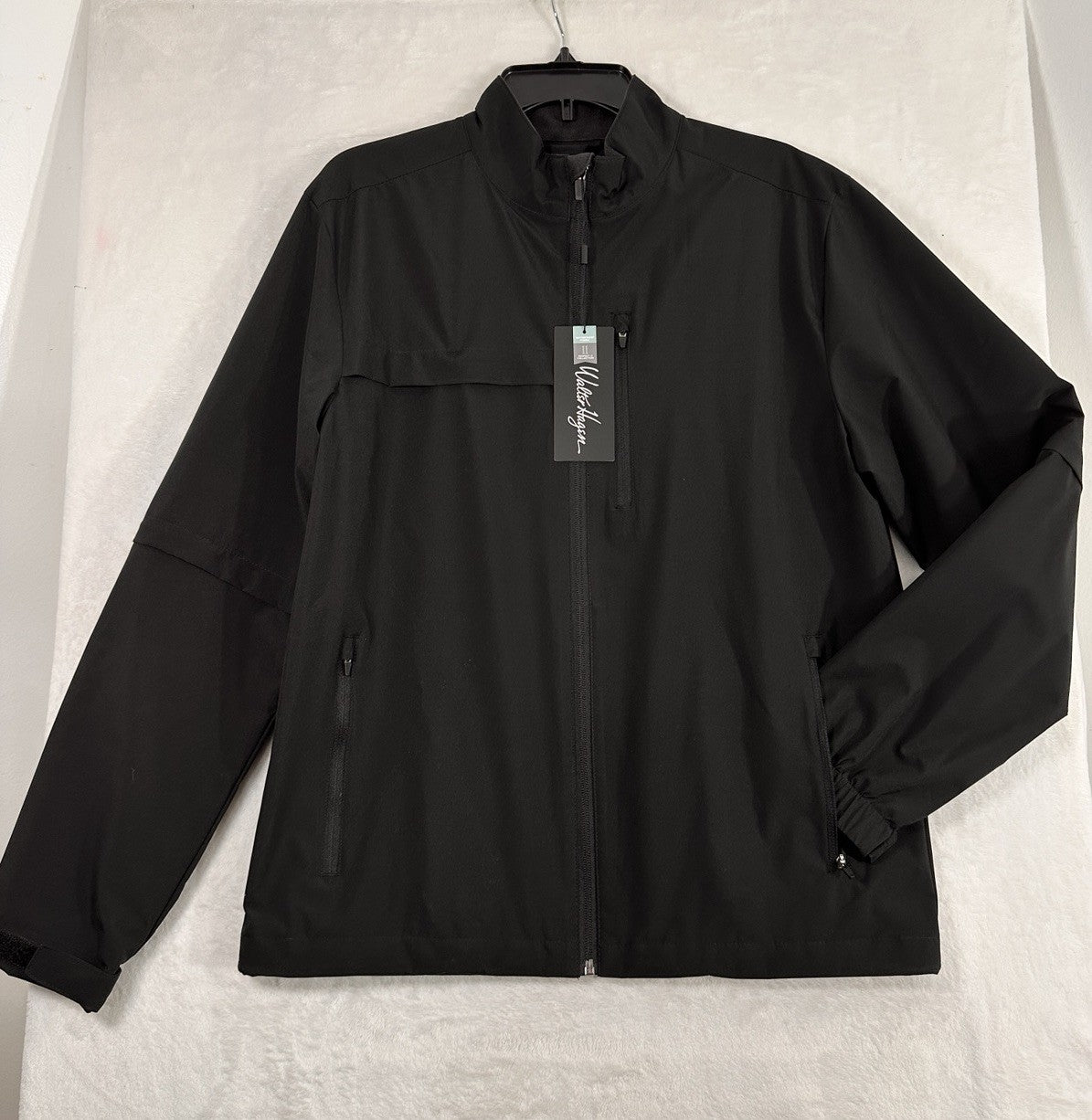 Walter Hagen Golf Jacket Men’s Small Black P11 Rain Waterproof Windbreaker NEW