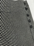 Vintage Talbots A-Line Skirt Size 14 100% Wool Black White Tweed Knee Length