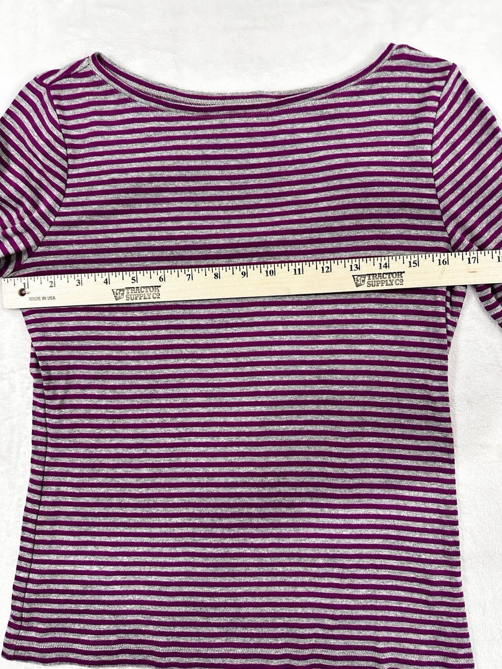 The Talbots Tee Small Lot Tops Long Sleeve Sleeveless Purple Gray Striped Womens