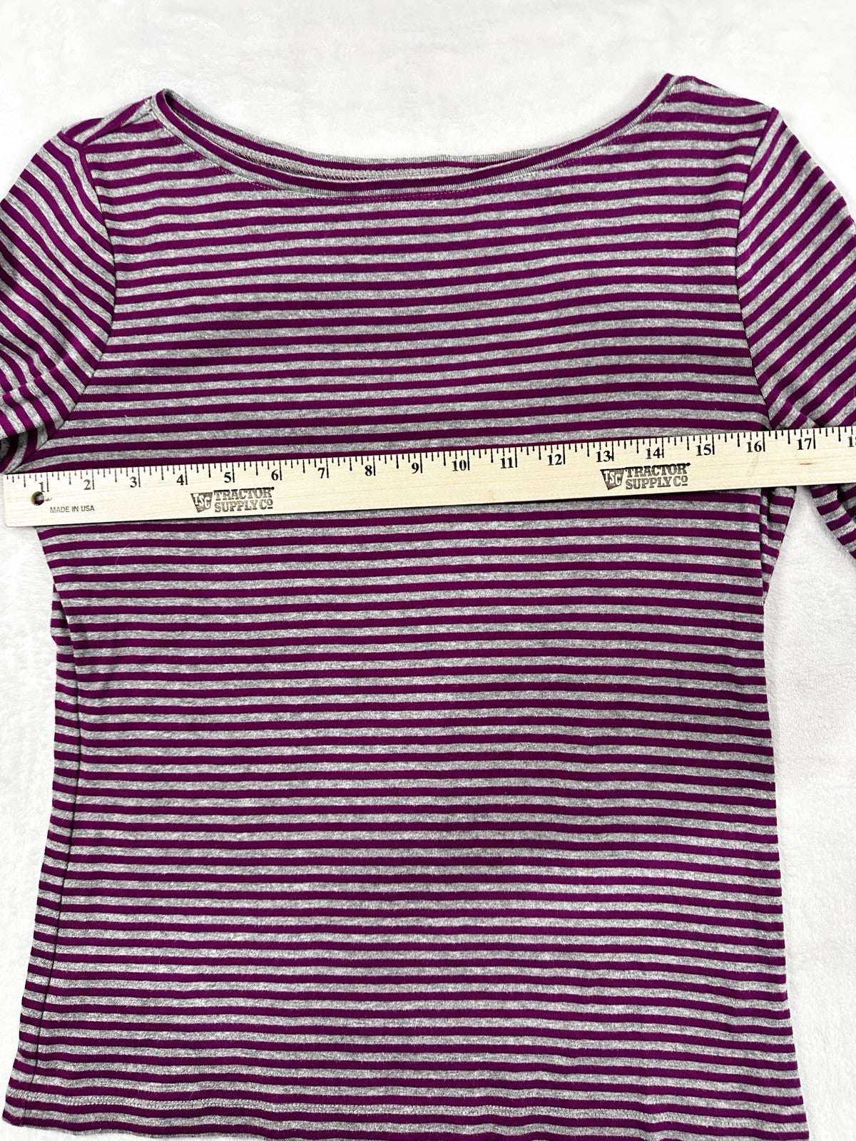 The Talbots Tee Small Lot Tops Long Sleeve Sleeveless Purple Gray Striped Womens