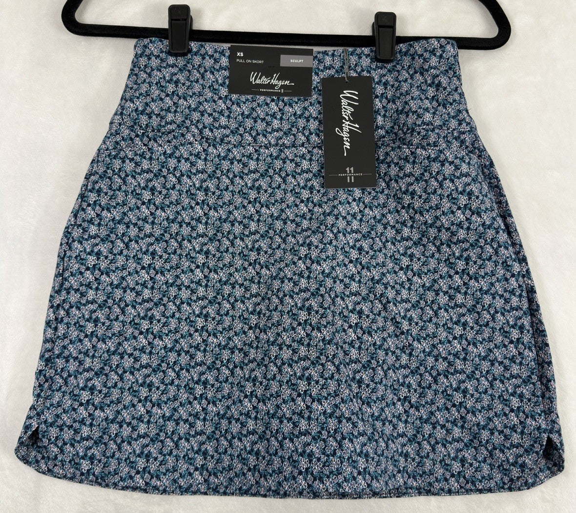 Walter Hagen Golf Skort XS Blue Floral Print Pockets Sculpt Lady Womens NEW