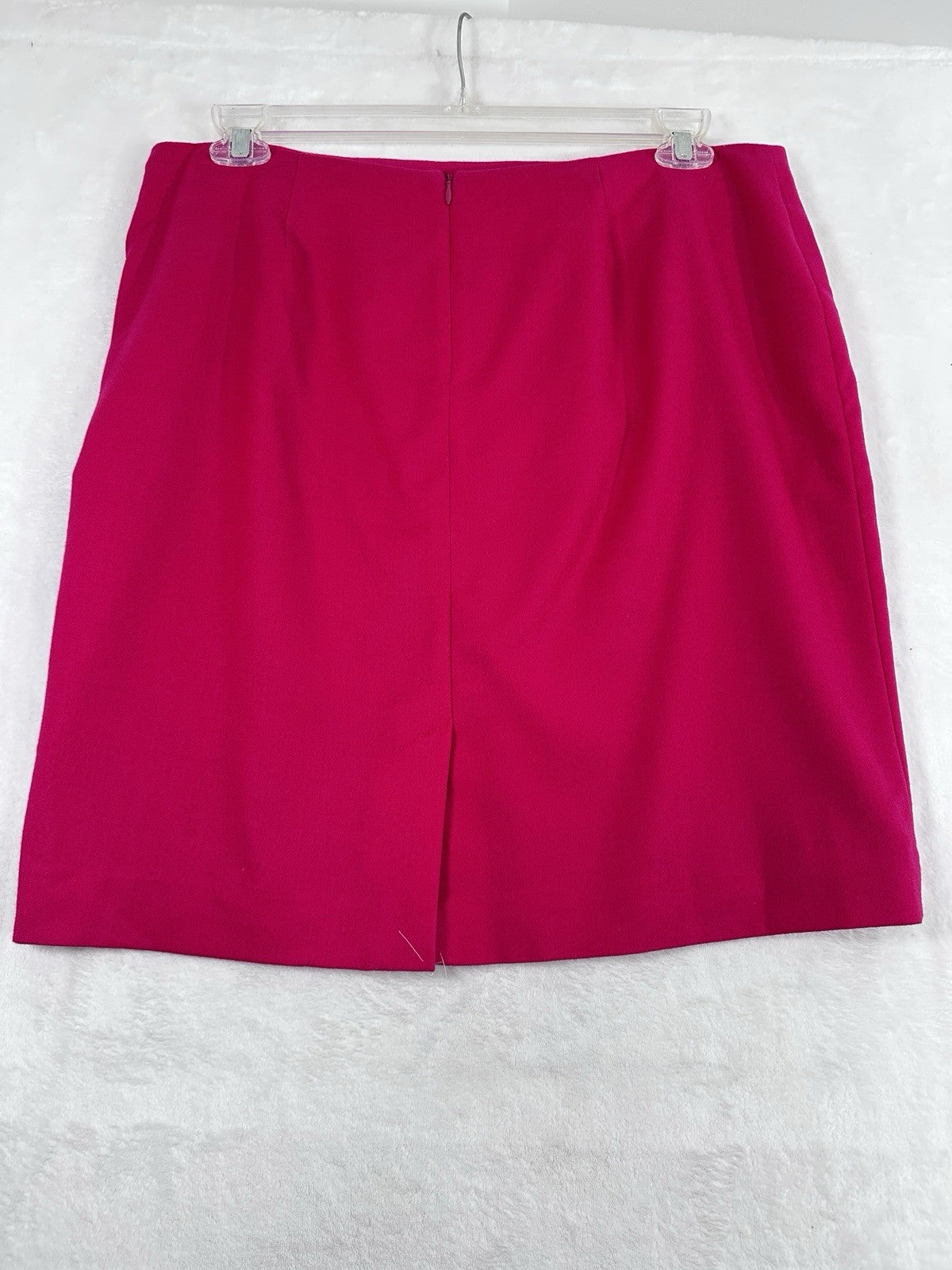 Talbots 14 Petite Skirt Wool Stretch A-Line Hot Pink Lined Womens 14P