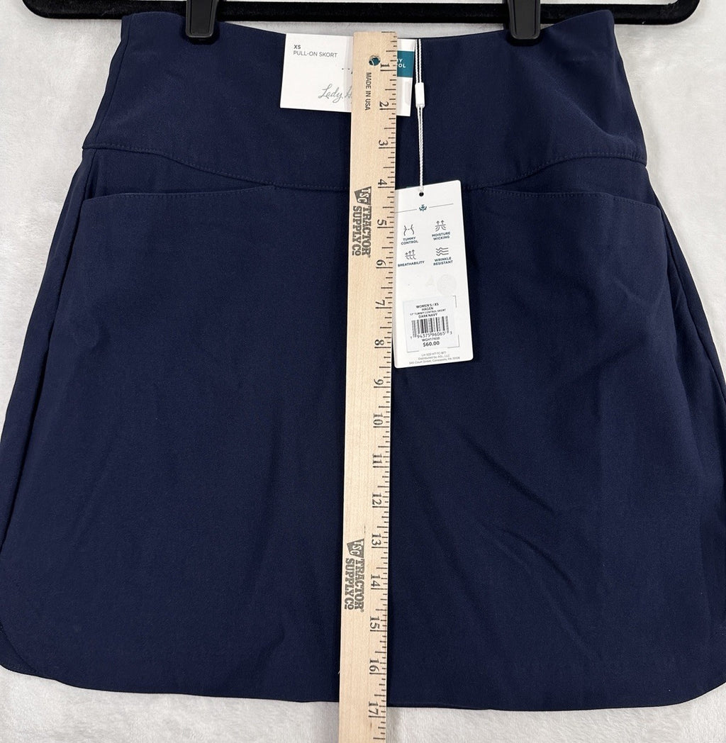 Walter Hagen Golf Skort XS Navy Blue Pockets Tummy Control Lady Womens NWT