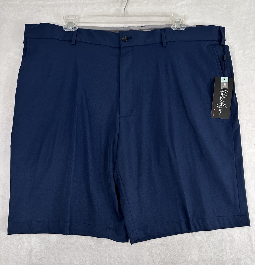 Walter Hagen Golf Shorts Mens 52 Navy Blue Flat Front 10” Men’s NWT Big Tall