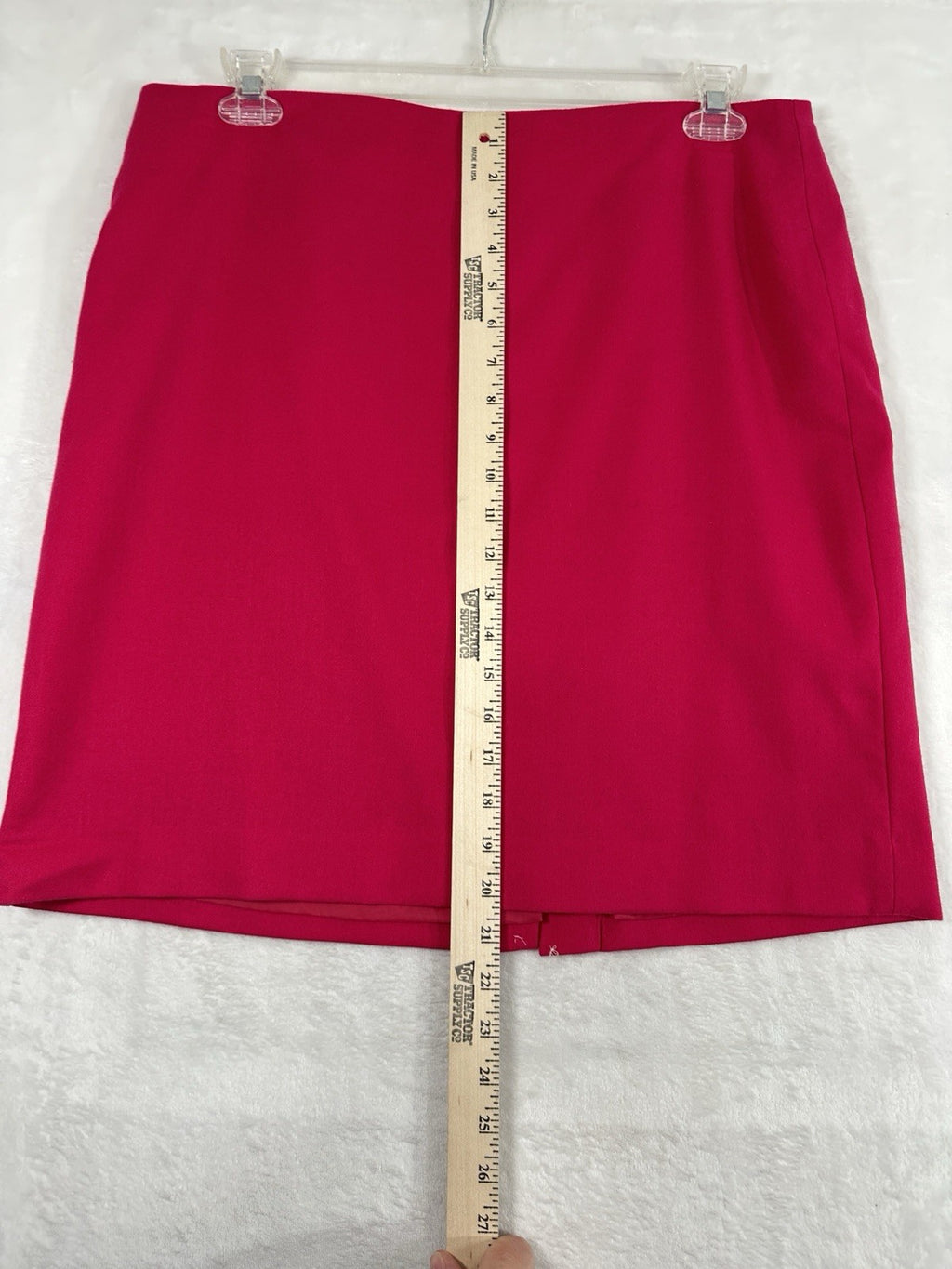Talbots 14 Petite Skirt Wool Stretch A-Line Hot Pink Lined Womens 14P