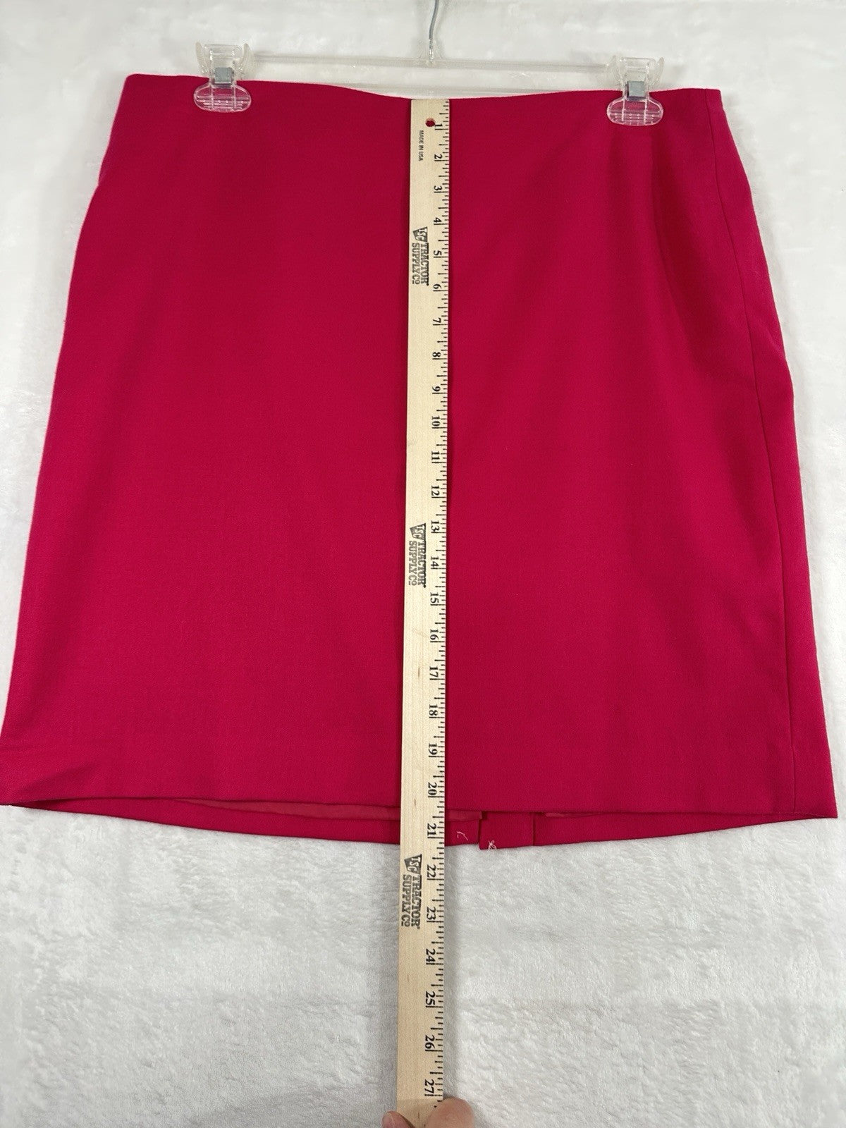 Talbots 14 Petite Skirt Wool Stretch A-Line Hot Pink Lined Womens 14P