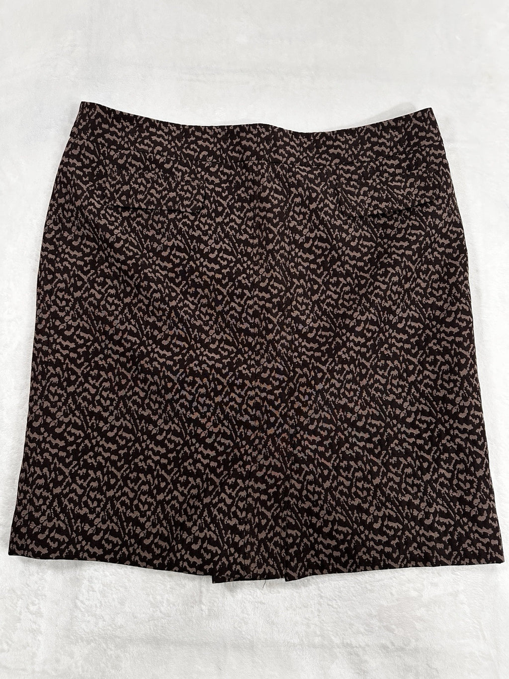 Ann Taylor 18 A-Line Skirt Knit Brown Print Womens