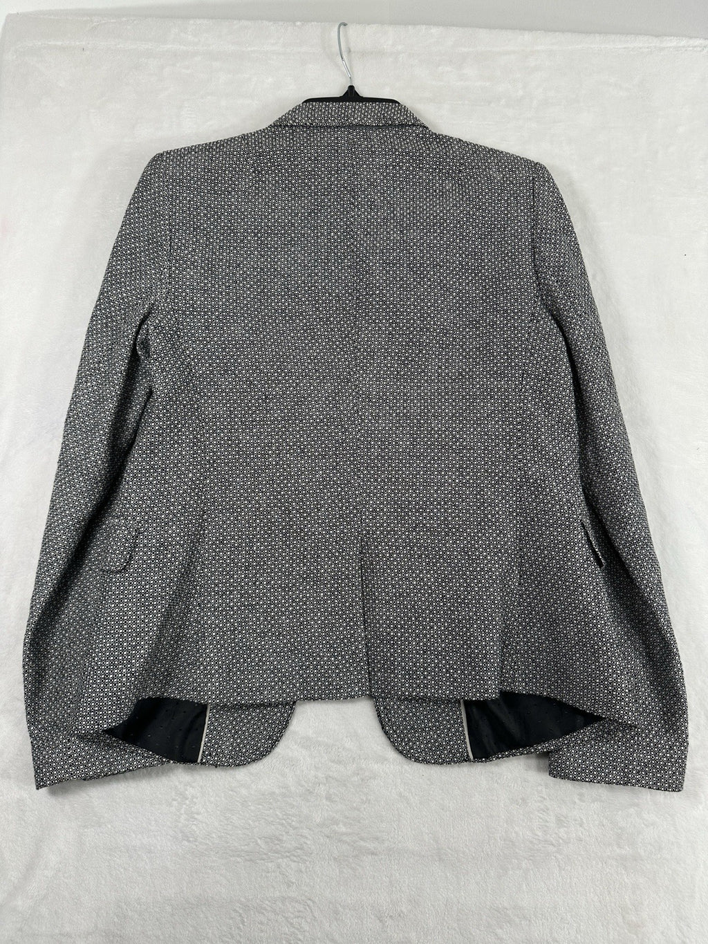 Banana Republic Jacket Size 8 Black White Blazer Womens 2 Silver Buttons