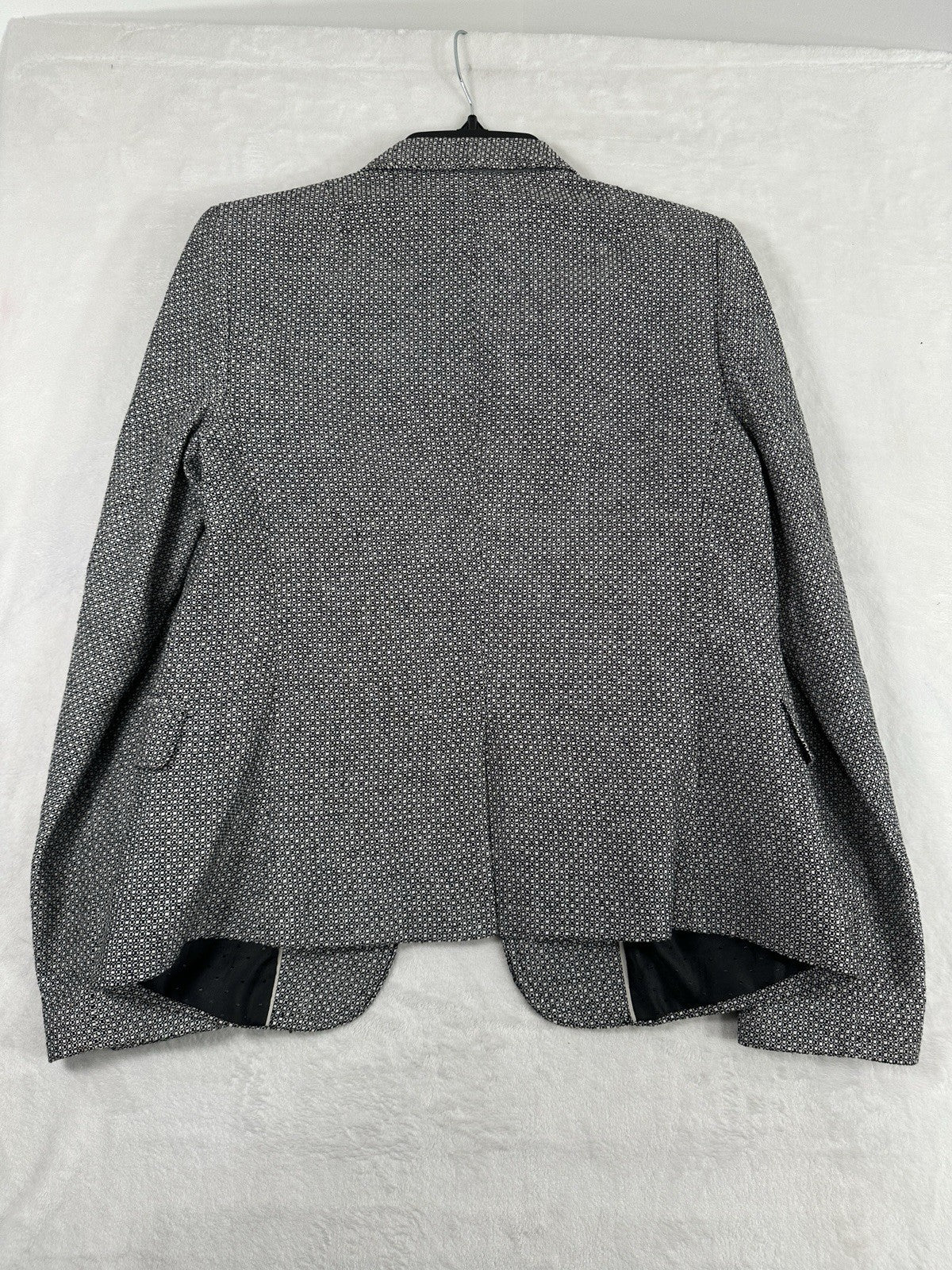 Banana Republic Jacket Size 8 Black White Blazer Womens 2 Silver Buttons