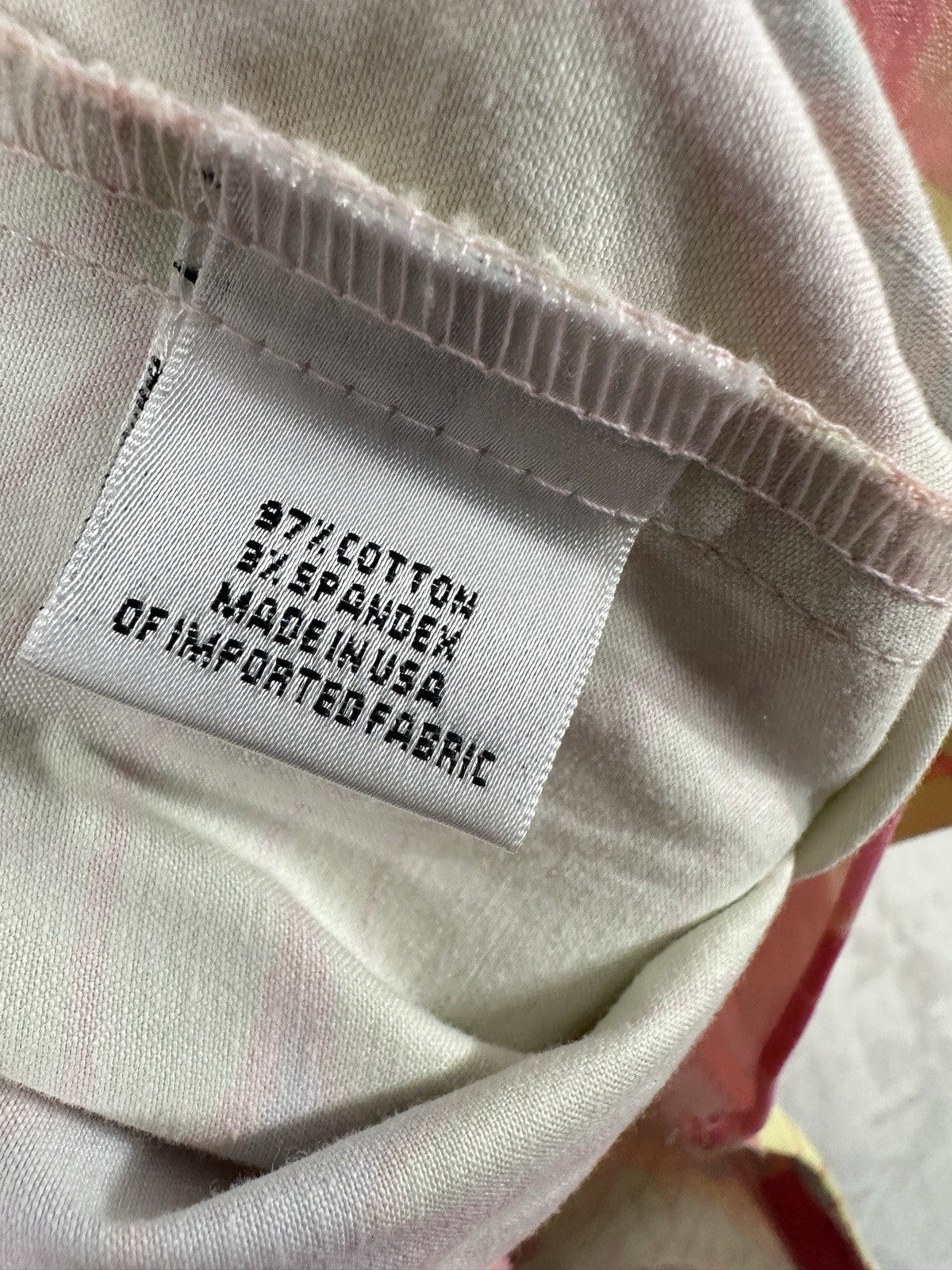 Vintage Talbots Dress 2P 2 Petite Sleeveless Pink Floral Cotton Stretch Short