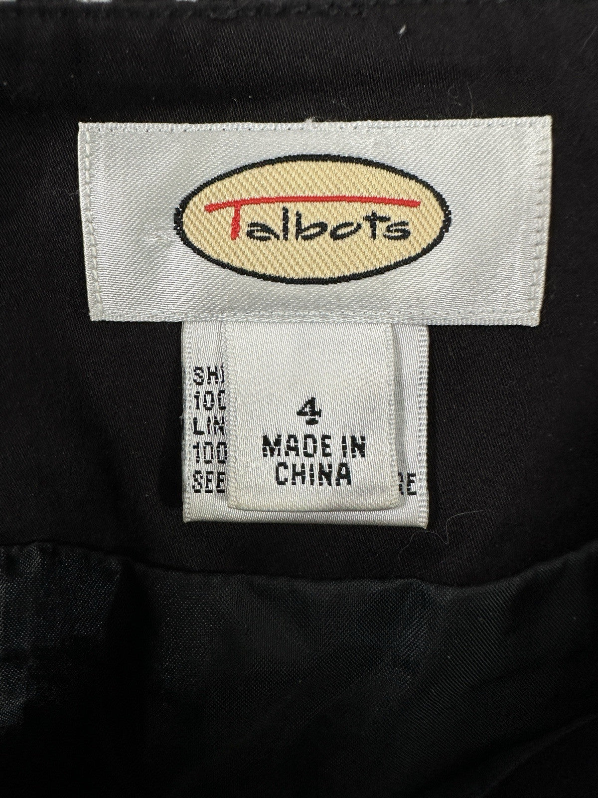 Vintage Talbots A-Line Skirt Size 14 100% Wool Black White Tweed Knee Length