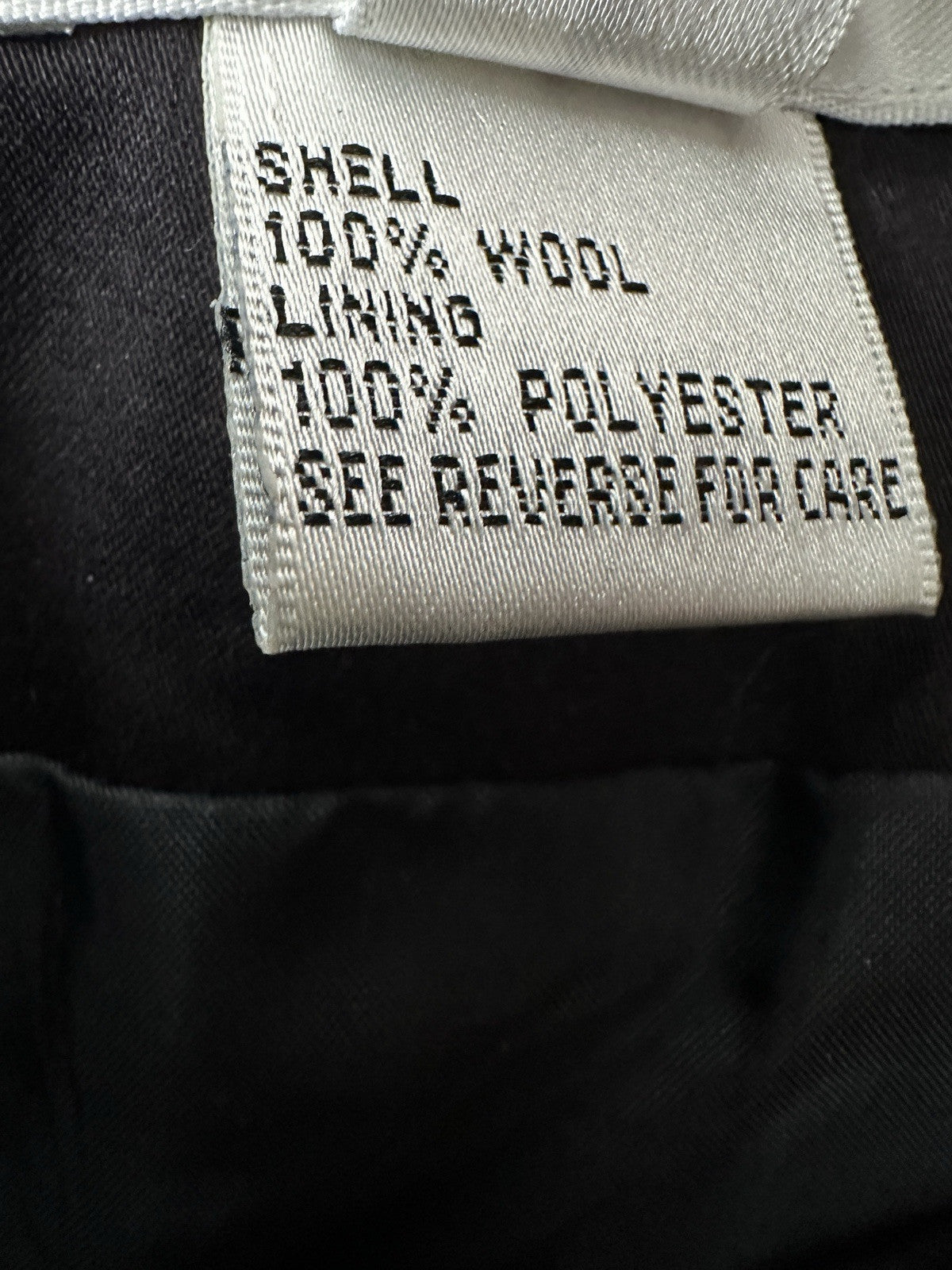 Vintage Talbots A-Line Skirt Size 14 100% Wool Black White Tweed Knee Length